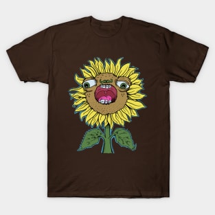 Sunflower with a Little Leafy Mustache T-Shirt